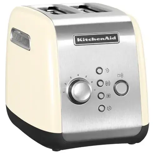 Prajitor de paine KitchenAid 5KMT221EAC, 2 felii, 1100W (Crem)