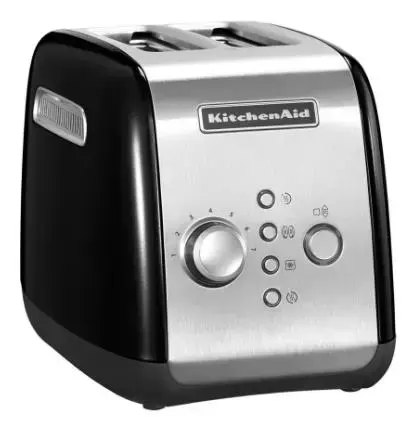 Prajitor de paine KitchenAid 5KMT221EOB, 2 felii, 1100W (Negru/Inox)