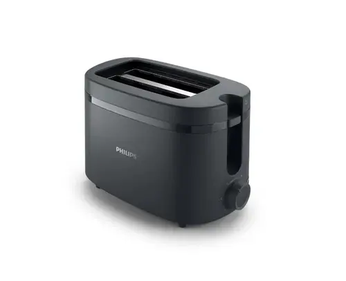 Prajitor de paine Philips Essentials Seria 1000 HD2510/90, 2 fante wide, 650 W, 6 trepte rumenire (Negru)