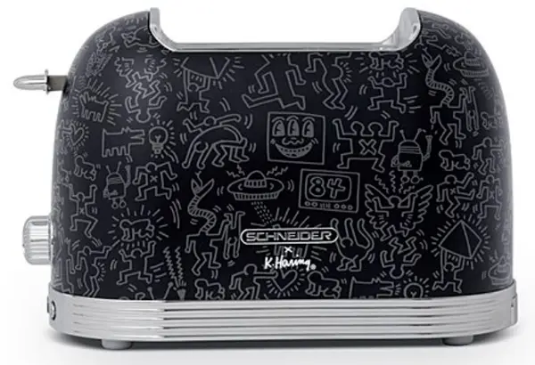 Prăjitor de pâine Schneider - Keith Haring, 815W, 6 viteze, negru
