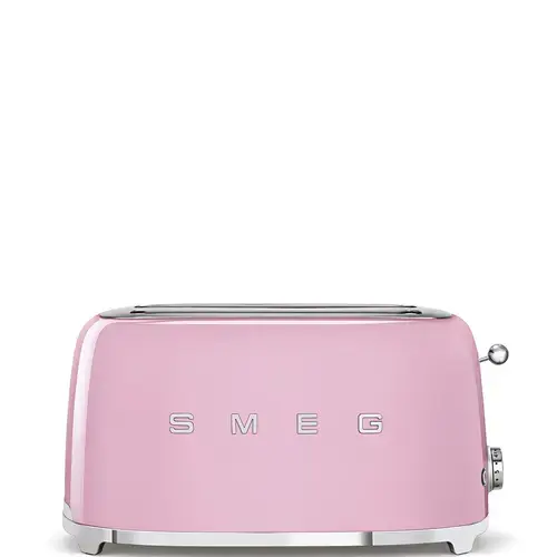 Prajitor de paine Smeg TSF02PKEU, 1500W, 4 felii, 6 trepte (Roz)