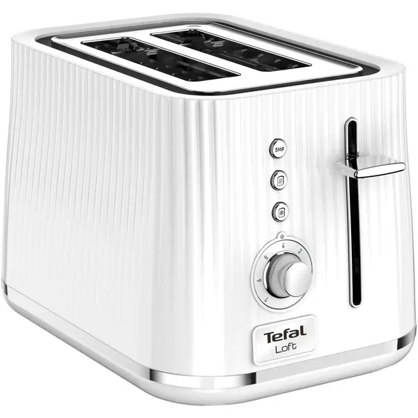 Prajitor de paine Tefal Loft TT761138, 2 felii, Alb