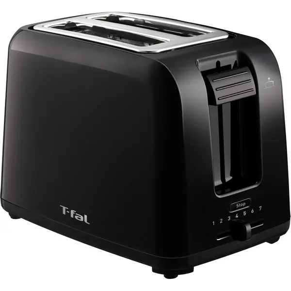 Prajitor de paine Tefal Vita TT1A1830, 800 W, fante cu latime variabila, maner inteligent, tava detasabila pentru firimituri, plastic, negru