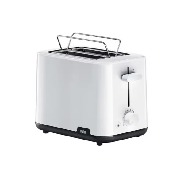 Prajitor paine Braun HT1010WH, 2 felii, 900W, Alb
