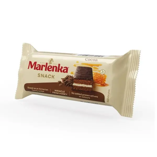 Prajitura Snack, cu Miere si Cacao, Marlenka, 50 g