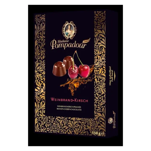 Praline Madame Pompadour de Ciocolata cu Alcool si Cirese, Halloren and Co, 150 g