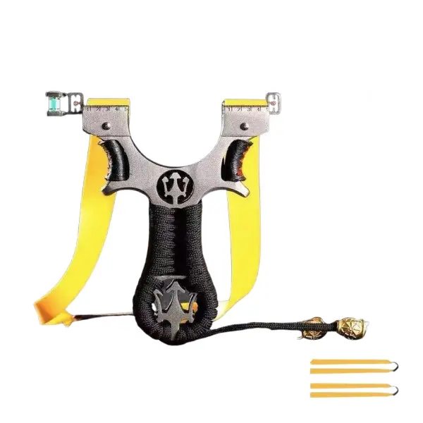 Prastie de precizie multifunctionala cu laser, DEPOX , metal cu vizor optic, 2 elastice de rezerva, 11 cm, negru