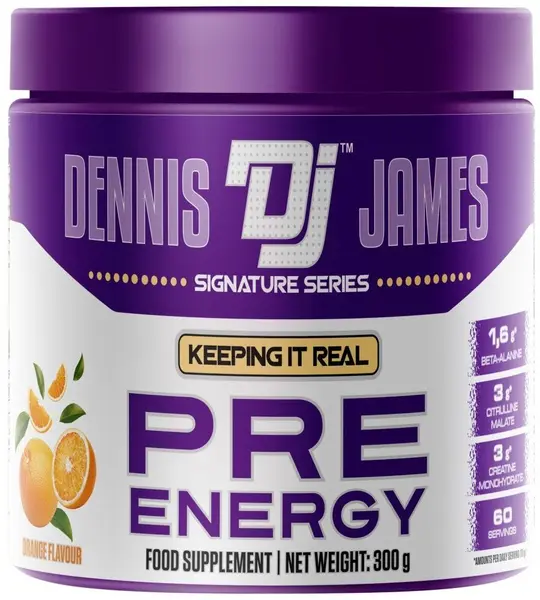 Pre-Energy, portocale, 300 g, Dennis James Signature Series