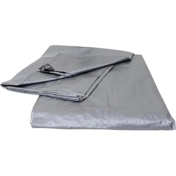 Prelata Impermeabila, 6 x 8 m, cu Inele de Prindere, UV, 130 g/mp, Argintie