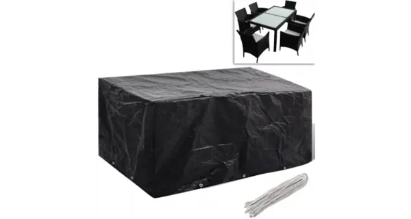 Prelata mobilier exterior din poliratan cu 10 inele 240 x 140 cm
