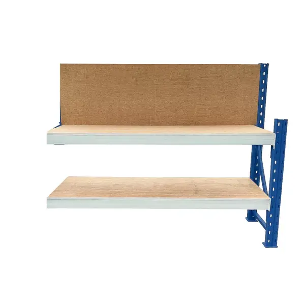 Prelungire pentru masa de lucru industriala cu panou din placaj L1000 x D600 x H1000/1500mm-200kg/nivel BLUE & WHITE