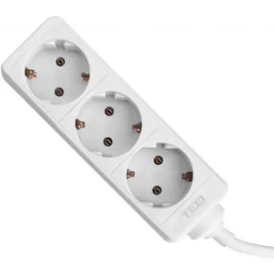 Prelungitor 1.5 metri cu 3 Schuko, Cablu 3x 1.5mm, Culoare Alb, Putere 3680W 16A, TED Electric TED000552