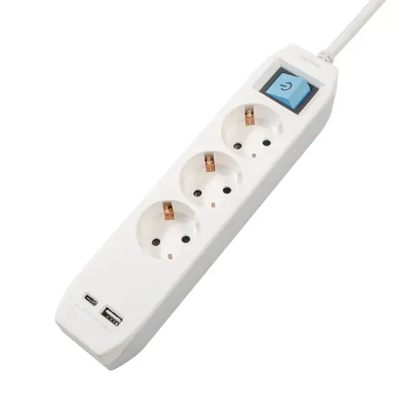 Prelungitor 3 x Schukox tip-CX1 cu usb cablu 4.5m alb Prelungitor 3 x Schukox tip-CX1 cu usb cablu 4.5m alb