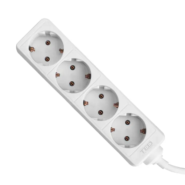 Prelungitor 4 prize Schuko, 1.5 m, cablu 3x1 mm², 10A/2300W, alb, TED Electric GN081930