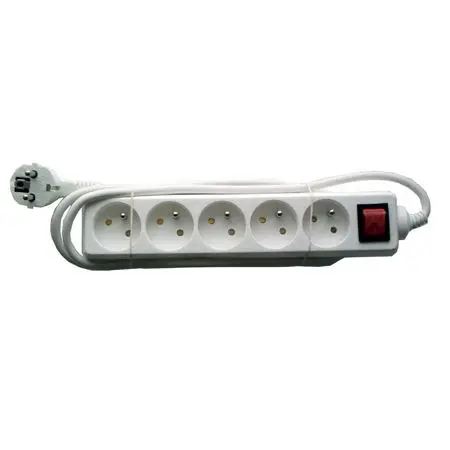 Prelungitor 5 prize, cu intrerupator, 3x1.0mm, 1.5m, Rebel
