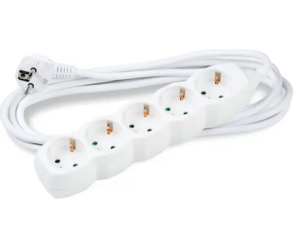 Prelungitor 5 prize, cu intrerupator, 3x1.5mm, 2.0m, Rebel