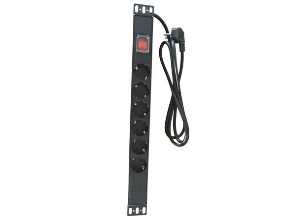Prelungitor 6 prize, comutator, cablu de 2m, mufe Schuko, Safer SAF- PDU6