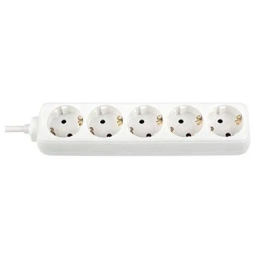 Prelungitor Bachmann SELLY 5xCEE7/3 PC, fara intrerupator, lungime cablu 1.5m, H05VV-F 3G1, alb BM-3812500