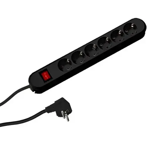 Prelungitor Bachmann SMART 381.151K, 6x Schuko, 3m (Negru)