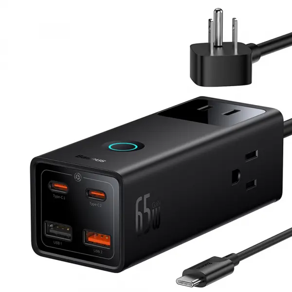 Prelungitor Baseus PowerCombo US, 3 x Priza, Negru PSLA020101
