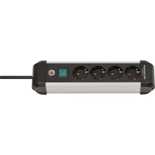 Prelungitor Brennenstuhl 1391030400, 4 prize, Cablu 1.8 metri, 3500 W (Alb/Negru)
