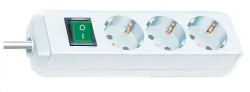 Prelungitor Brennenstuhl Eco-Line 163494, 3 prize Schuko, 3m (Alb)