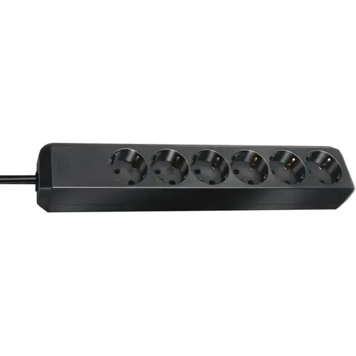 Prelungitor Brennenstuhl Eco-Line, 6 prize, 3500 W, 1.5 m (Negru)