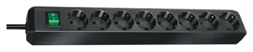 Prelungitor Brennenstuhl Multi-Socket Eco-Line 145560, 8 prize Schuko, 3m (Negru)