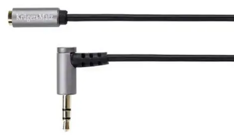 Prelungitor cablu audio Kruger&Matz KM0317, 3 m (Negru/Argintiu)