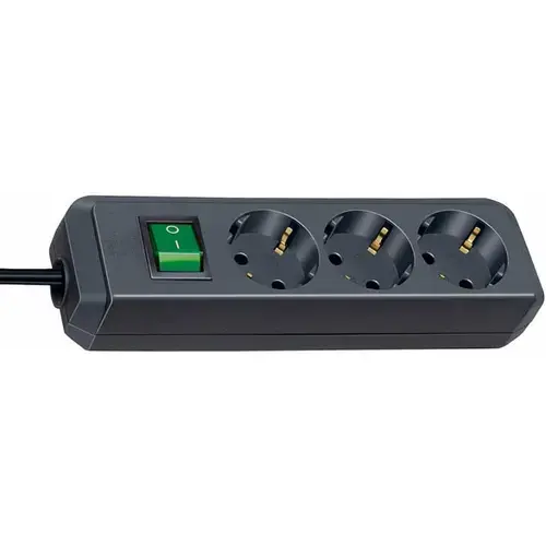 Prelungitor cu priza multipla, 3 posturi, 1.5m, Switch, Eco-Line, Brennestuhl
