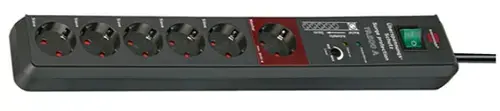 Prelungitor cu protectie Brennenstuhl 155953, 6 prize Schuko, 3m (Negru)