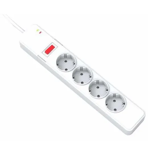Prelungitor cu protectie Well, 4 prize, 3m, intrerupator, cablu 3x1.5mmp EXTS-4S3M-PROT/04-WL