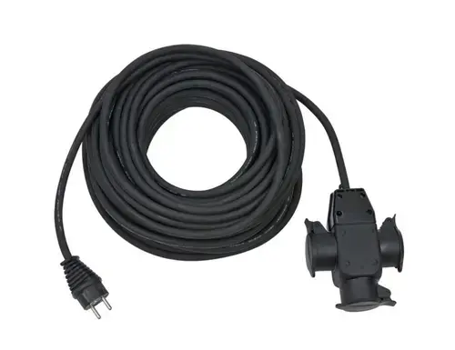 Prelungitor de gradina Brennenstuhl H07RN-F3G1.5, 3 prize, IP44, cablu 25m