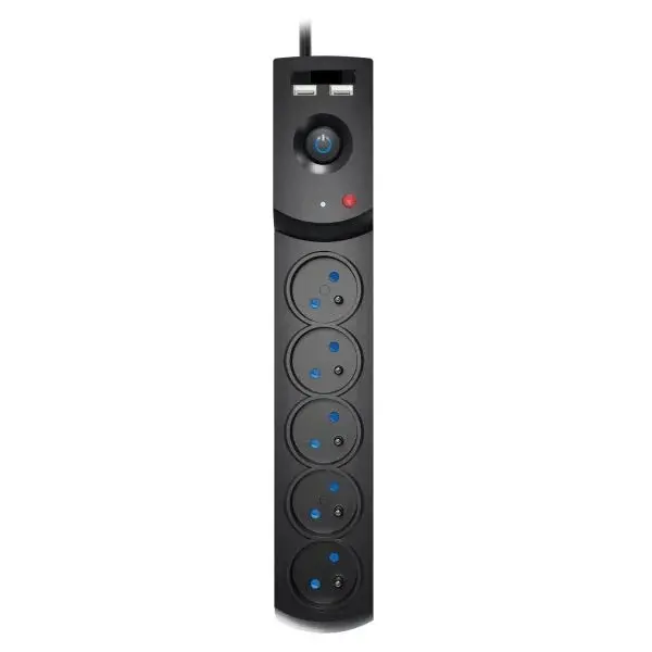 Prelungitor electric 1,5m, 230V, 3x1mm ², numar prize 230V x 5buc. E USB 2.0, IP20