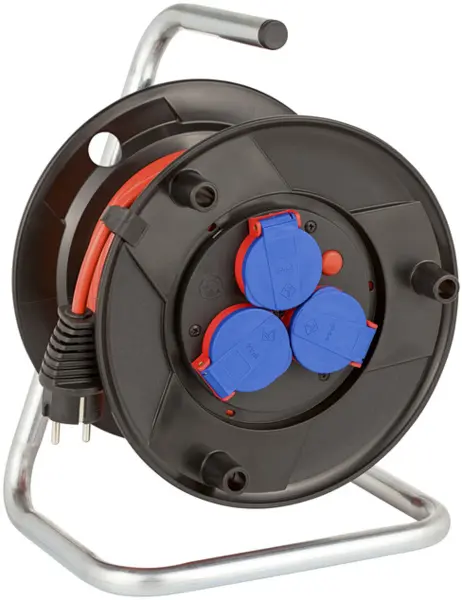 prelungitor exterior brennenstuhl garant cu tambur cu priza multipla, 3 posturi, 20m, ip44