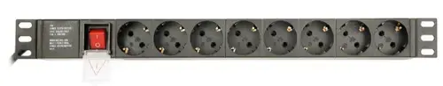 Prelungitor Gembird EG-PDU-014, 8 Schuko, 1U, 16A, 3 m