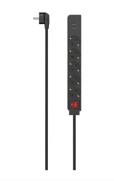 Prelungitor Hama 223184, 5 prize, 1.4 m (Negru)