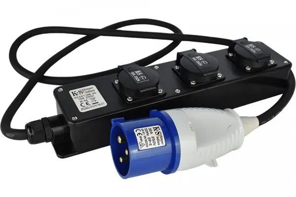Prelungitor industrial cu prize multiple KS EX1.5M-3S