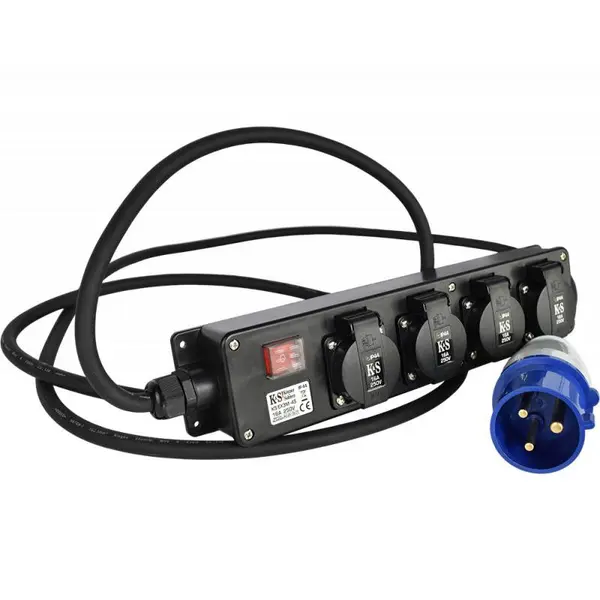Prelungitor industrial cu prize multiple KS EX3M-4S