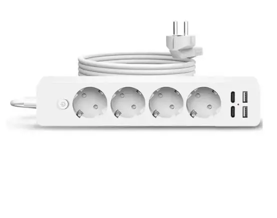 Prelungitor JORTAN OG2204 cu 4 prize 2 porturi USB si 2 Type C 2 metri