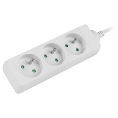 Prelungitor Lanberg 1.5m, 3 prize alb PS0-03E-0150-W
