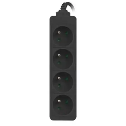 Prelungitor Lanberg 1m, 4 prize UPS PS0-04E-0100-IEC-BK