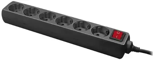 Prelungitor Logilink LPS202B, 6 prize, 1.4m (Negru)