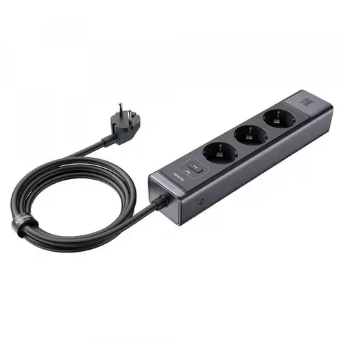 Prelungitor McDodo CH-0620, 3 x Schuko - 1 x USB-A - 2 x USB-C, Negru