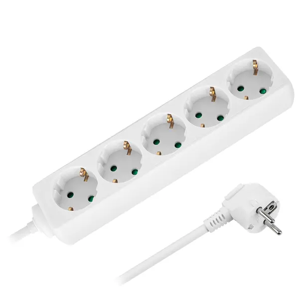 Prelungitor Rebel, 5 prize fara intrerupator 3x1.5mm 5m, URZ3575-5