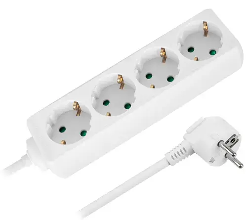 Prelungitor Rebel URZ3071-5B, 4 prize, 3 x 1.5 mm, 5 m (Alb)