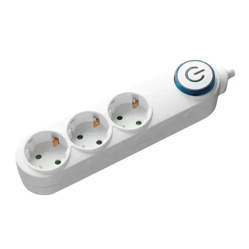 Prelungitor Samus 3PI7-3680, 3 Prize, 7M, 3680 W, Intrerupator, Alb