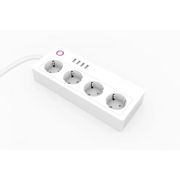 Prelungitor Smart Rovo A26, Wifi, 16A, 4 Prize Individuale, 4 USB Tuya, Alexa, Google Assistant / 0048544087385