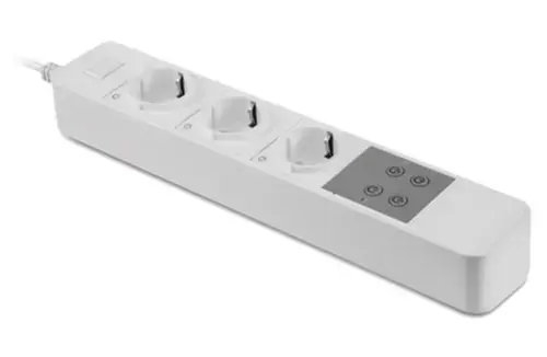 Prelungitor smart V-TAC SKU-8420, putere 2000 W, IP 20, 3 prize, lungime cablu 1.5 m (Alb)