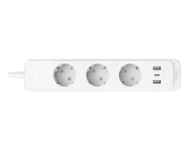 Prelungitor smart Wi-Fi cu 3 prize individuale și încărcare rapidă 18W, TP-Link Tapo P300